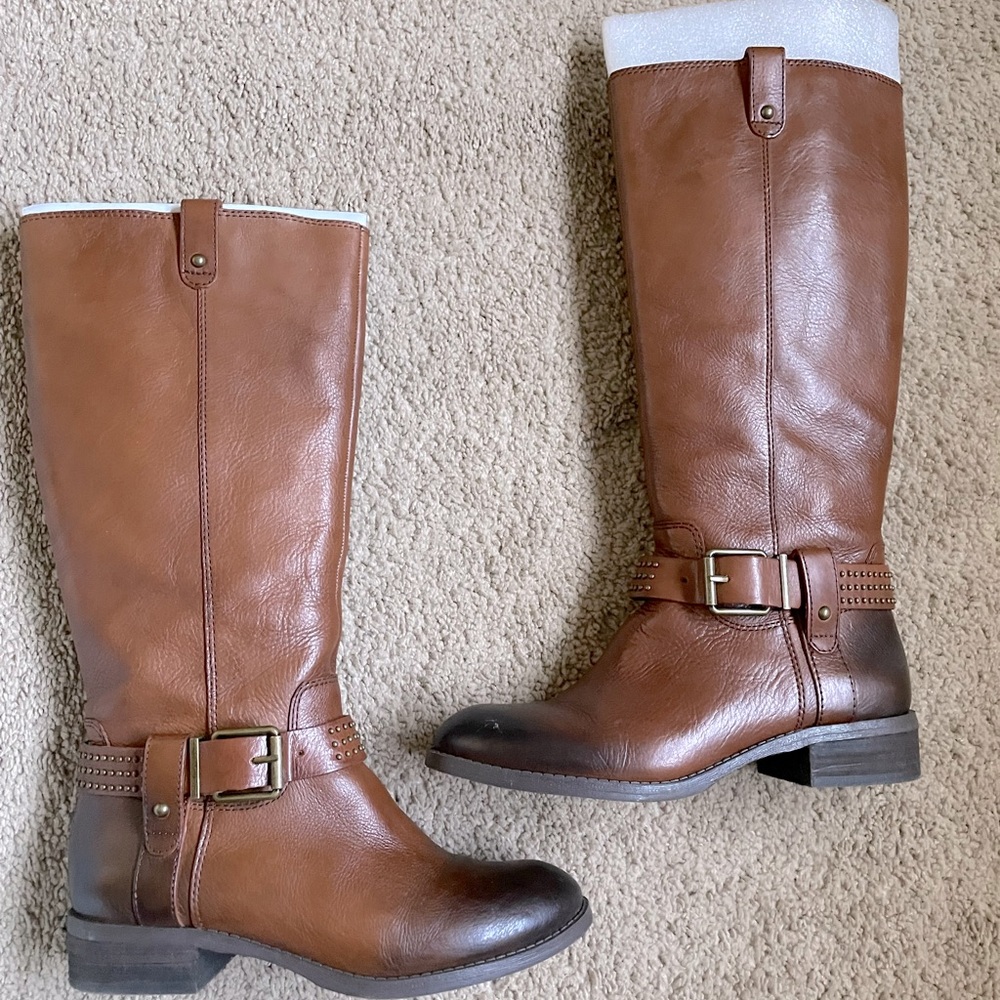 Jessica Simpson essence tall western brown whiskey boot 6.5 like new